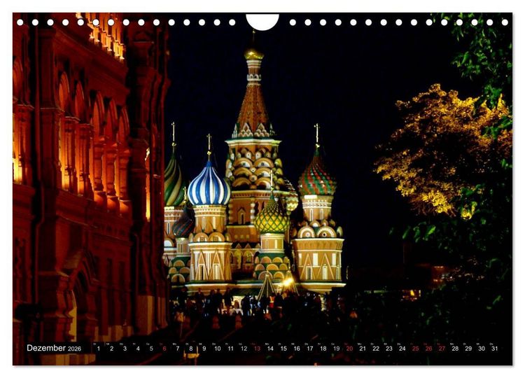Produktbild: Weltmetropole Moskau (Wandkalender 2026 DIN A4 quer), CALVENDO Monatskalender
