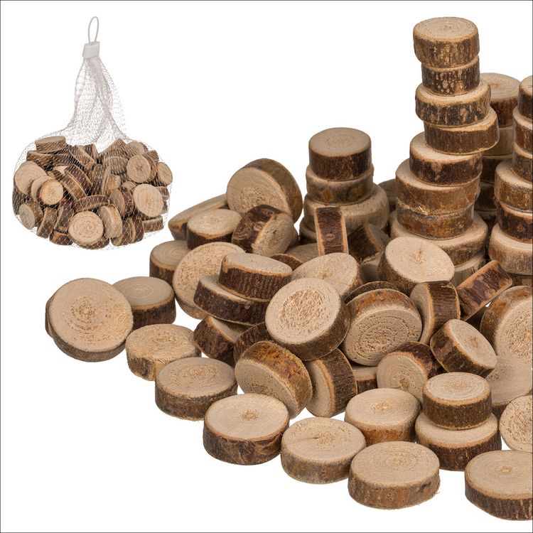 Produktbild: Holz-Dekoscheiben 250 gr im Netz