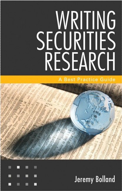 Produktbild: Writing Securities Research: A Best Practice Guide