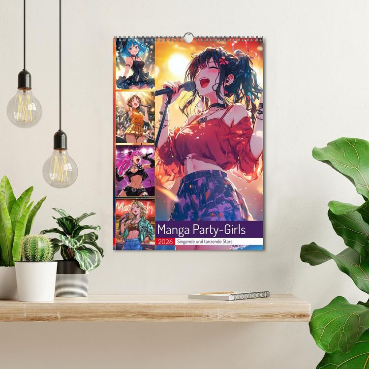 Produktbild: Manga Party-Girls. Singende und tanzende Stars (Wandkalender 2026 DIN A3 hoch), CALVENDO Monatskalender