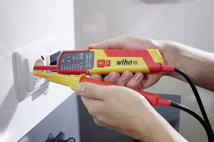 Produktbild: Wiha 45216 Spannungs- und Durchgangspr&uuml;fer CAT III 1000 V, CAT IV 600V LED, Akustik