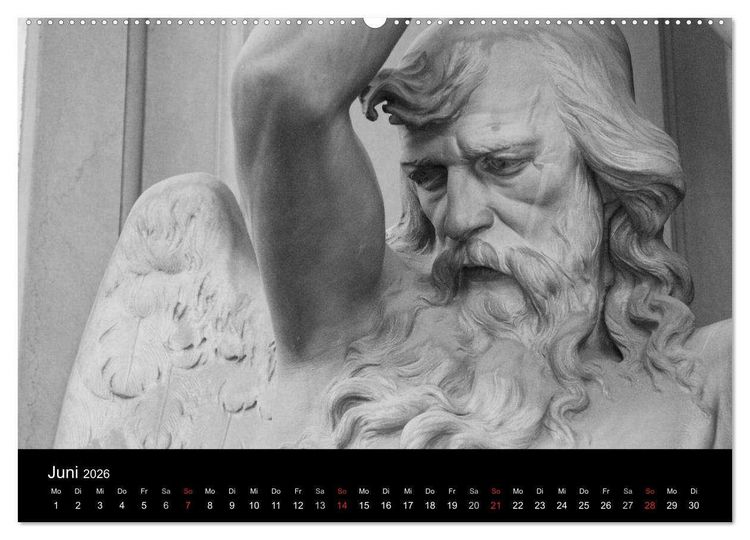Produktbild: Lebende Steine - Skulpturen auf dem Friedhof Staglieno (Wandkalender 2026 DIN A2 quer), CALVENDO Monatskalender