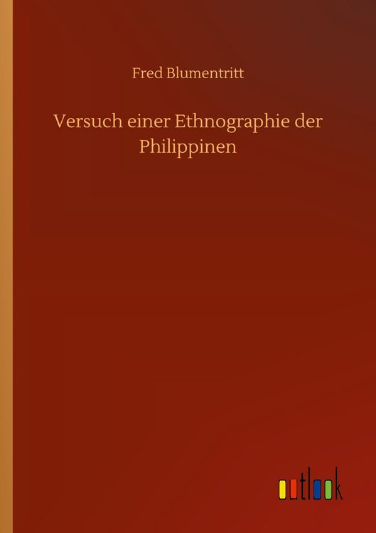 Produktbild: Versuch einer Ethnographie der Philippinen