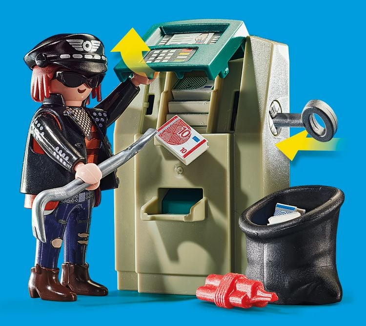 Produktbild: PLAYMOBIL® 70572 Polizei-Motorrad: Verfolgung des Geldräubers
