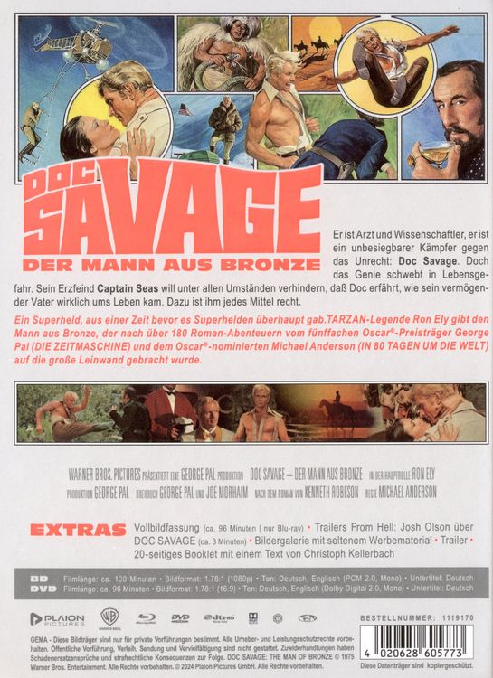 Produktbild: Doc Savage - Der Mann aus Bronze - Mediabook (Blu-ray+DVD)