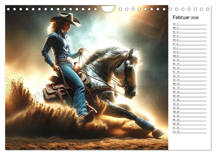 Produktbild: Westernreiten - Jahreszeiten im Sattel (Wandkalender 2026 DIN A4 quer), CALVENDO Monatskalender