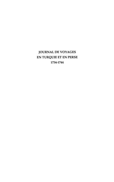 Produktbild: Journal de voyages en Turquie et en Perse
