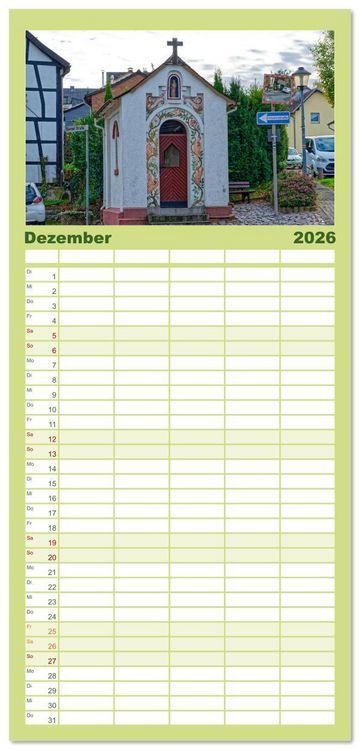 Produktbild: Familienplaner 2026 - Hennef - Stadt der 100 D&ouml;rfer mit 5 Spalten (Wandkalender, 21 x 45 cm) CALVENDO
