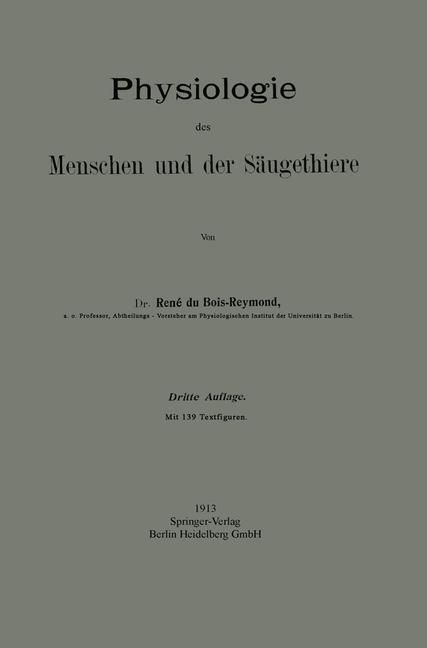 Produktbild: Physiologie des Menschen und der S&auml;ugethiere