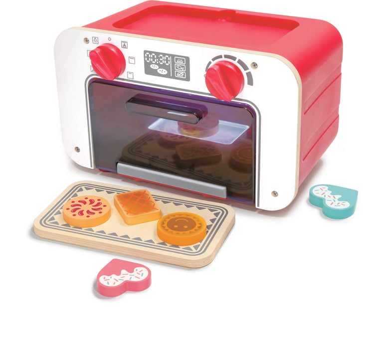 Produktbild: Hape E3183 - Backofen mit Zauberkeksen, Zubeh&ouml;r f&uuml;r Kinderk&uuml;che, 8-teilig