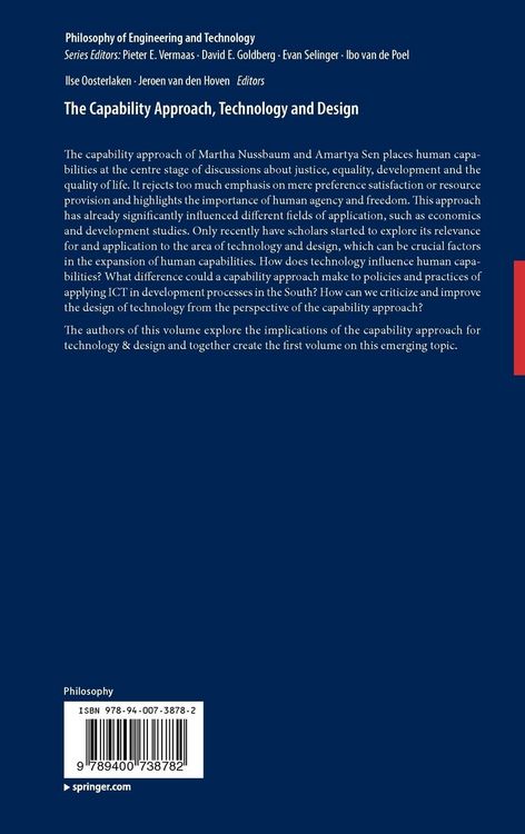 Produktbild: The Capability Approach, Technology and Design