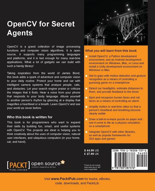Produktbild: OpenCV for Secret Agents