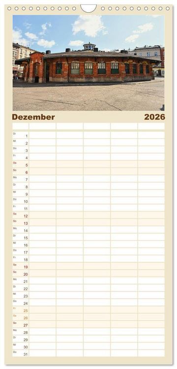 Produktbild: Familienplaner 2026 - Besucht doch mal Krakau mit 5 Spalten (Wandkalender, 21 x 45 cm) CALVENDO