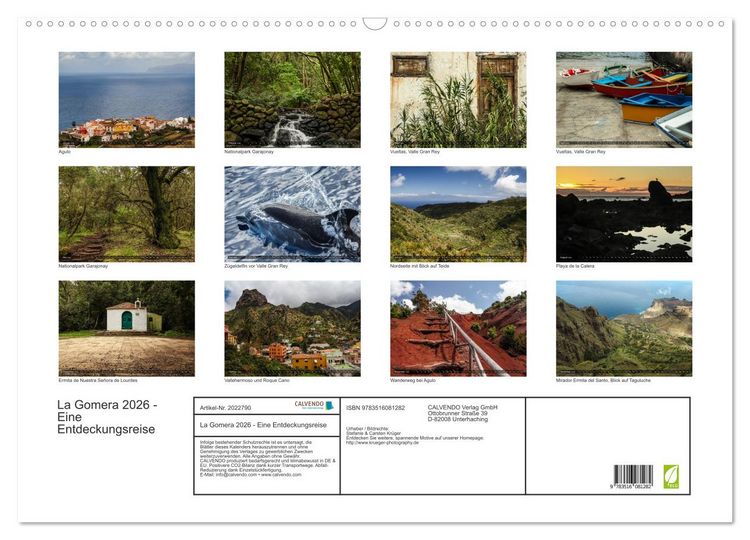Produktbild: La Gomera 2026 - Eine Entdeckungsreise (Wandkalender 2026 DIN A2 quer), CALVENDO Monatskalender