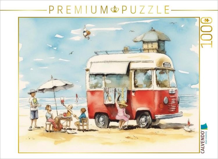 Produktbild: CALVENDO Puzzle Strandfreuden | 1000 Teile Lege-Gr&ouml;&szlig;e 64x48cm Foto-Puzzle f&uuml;r gl&uuml;ckliche Stunden