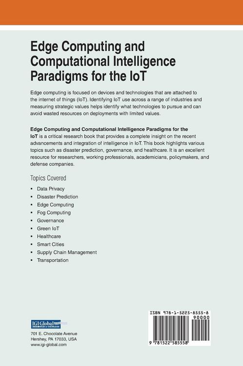 Produktbild: Edge Computing and Computational Intelligence Paradigms for the IoT