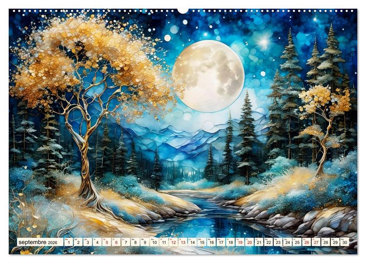 Produktbild: Paysages fluviaux magiques (Calendrier mural 2026 DIN A2 vertical) calendrier de bureau