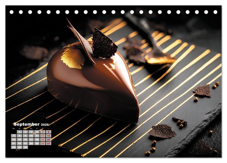 Produktbild: S&uuml;&szlig;e Verf&uuml;hrungen - Exquisite Desserts (Tischkalender 2026 DIN A5 quer), CALVENDO Monatskalender