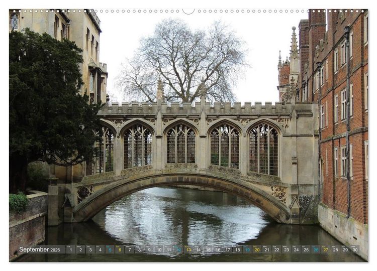 Produktbild: The historic Cambridge (High Quality Premium Wall Calendar 2026 DIN A2 landscape),CALVENDO 12 Month Wall Calendar