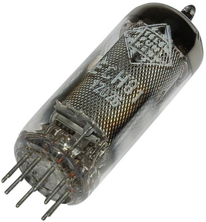 Produktbild: BTB Vertrieb ECH 81 = 6 AJ 8 = 6I1P Elektronenr&ouml;hre Triode-Heptode 100 V, 160 V 13.5 mA, 11 mA Polzahl: 9 Sockel: Noval Inhalt 1 St.
