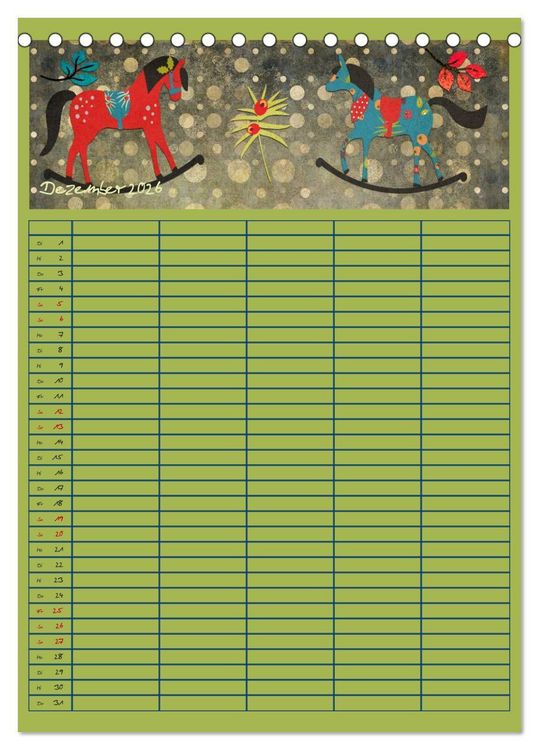 Produktbild: Unser buntes Familienleben (Tischkalender 2026 DIN A5 hoch), CALVENDO Monatskalender