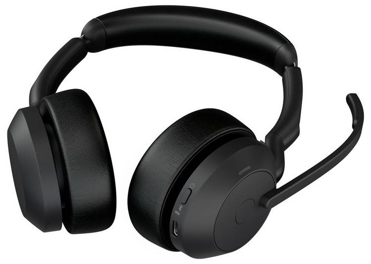 Produktbild: Jabra Evolve2 55 Link 380/390a UC Stereo On Ear Headset Bluetooth&reg; Stereo Schwarz Mikrofon-Rauschunterdr&uuml;ckung, Noise Cancelling Computer