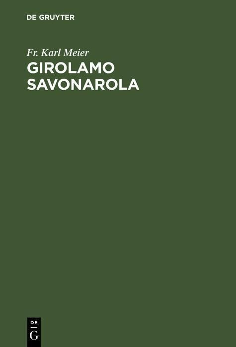 Produktbild: Girolamo Savonarola