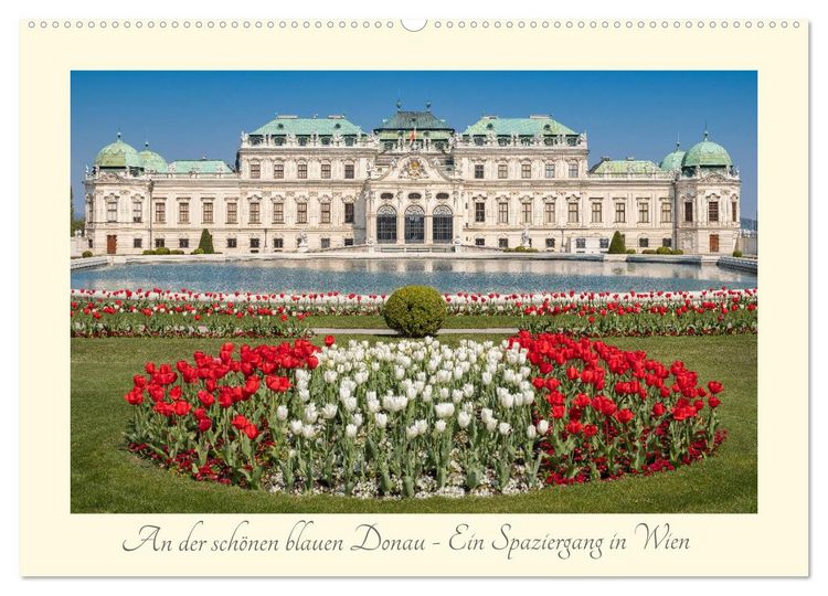 Produktbild: An der sch&ouml;nen blauen Donau - Ein Spaziergang in Wien (Wandkalender 2026 DIN A2 quer), CALVENDO Monatskalender