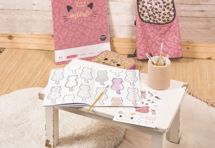 Produktbild: Brunnen Schulpinsel 8er-Set Sweet Wild Cat