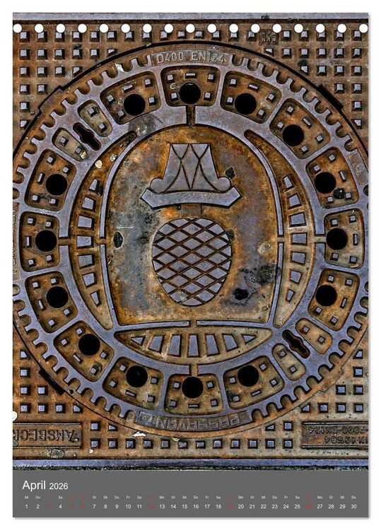 Produktbild: Gullydeckel (Tischkalender 2026 DIN A5 hoch), CALVENDO Monatskalender