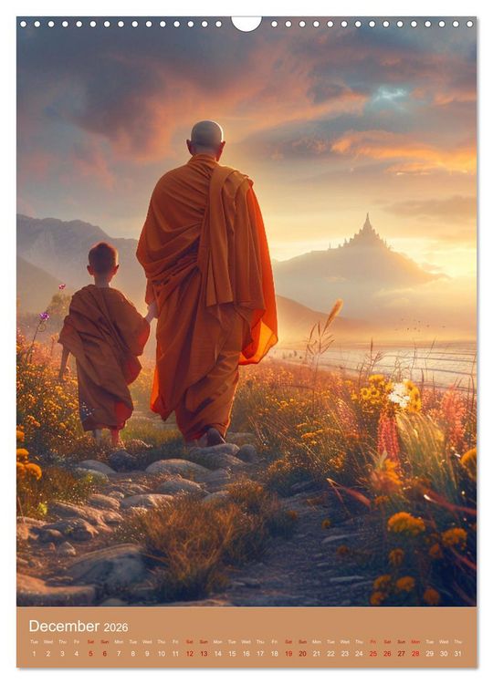 Produktbild: Zen in Orange (Wall Calendar 2026 DIN A3 portrait), CALVENDO 12 Month Wall Calendar