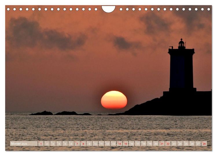 Produktbild: Couchers de soleil sur Kermorvan (Calendrier mural 2026 DIN A4 vertical), CALVENDO calendrier mensuel