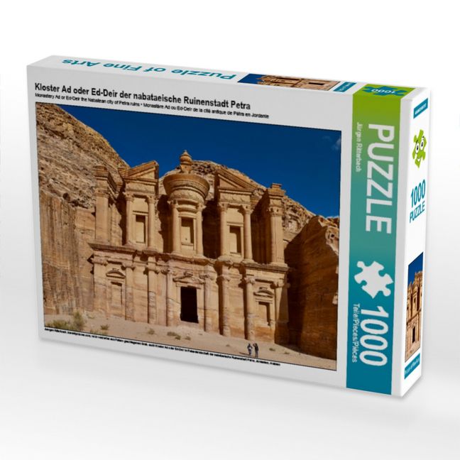 Produktbild: CALVENDO Puzzle Kloster Ad oder Ed-Deir der nabataeische Ruinenstadt Petra | 1000 Teile Lege-Gr&ouml;&szlig;e 64x48cm Foto-Puzzle f&uuml;r gl&uuml;ckliche Stunden