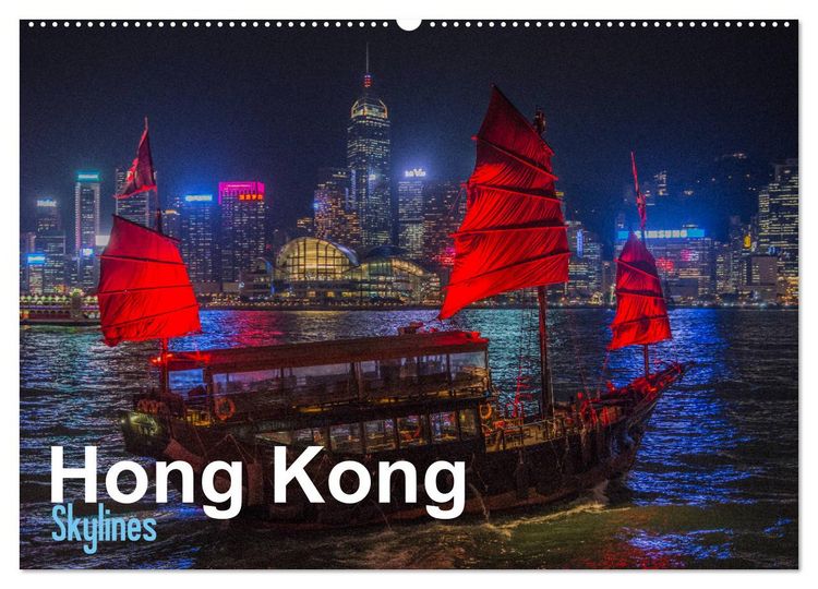 Produktbild: Hong Kong - Skylines (Wandkalender 2026 DIN A2 quer), CALVENDO Monatskalender