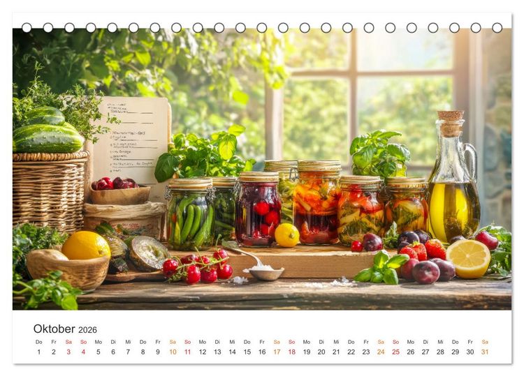 Produktbild: K&uuml;chenkalender - Momente voller Sch&ouml;nheit (Tischkalender 2026 DIN A5 quer), CALVENDO Monatskalender