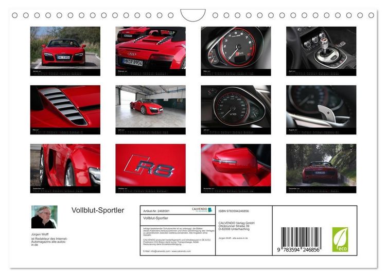 Produktbild: Vollblut-Sportler (Wandkalender 2027 DIN A4 quer), CALVENDO Monatskalender