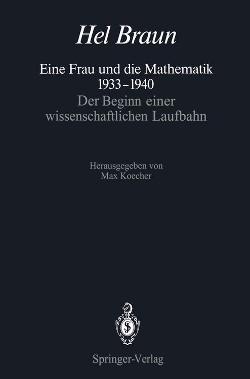Produktbild: Eine Frau und die Mathematik 1933-1940