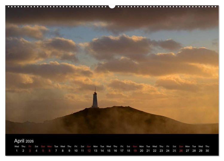 Produktbild: Iceland 2026 (High Quality Premium Wall Calendar 2026 DIN A2 landscape),CALVENDO 12 Month Wall Calendar