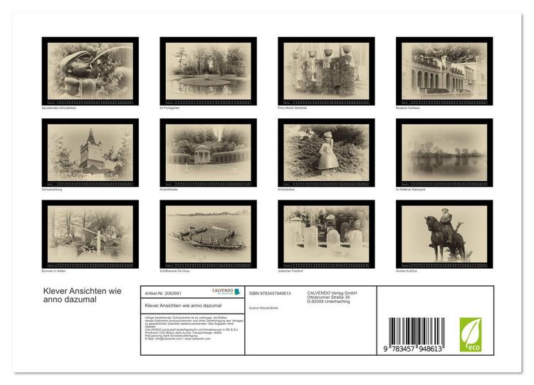 Produktbild: Klever Ansichten wie anno dazumal (Wandkalender 2026 DIN A4 quer), CALVENDO Monatskalender