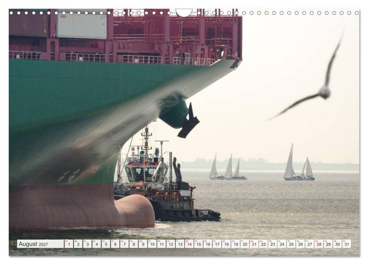 Produktbild: JadeWeserPort Wilhelmshaven &ndash; Maritime Perspektiven am Containerhafen (Wandkalender 2027 DIN A3 quer), CALVENDO Monatskalender