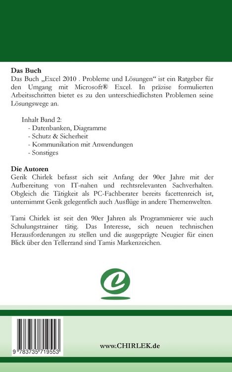 Produktbild: Excel 2010. Probleme und L&ouml;sungen. Band 2