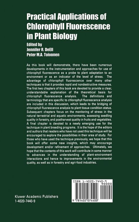 Produktbild: Practical Applications of Chlorophyll Fluorescence in Plant Biology