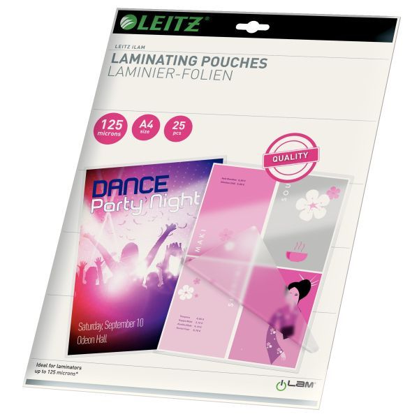 Produktbild: LEITZ&reg; Laminierfolien iLAM, 125 Micron 25 St&uuml;ck