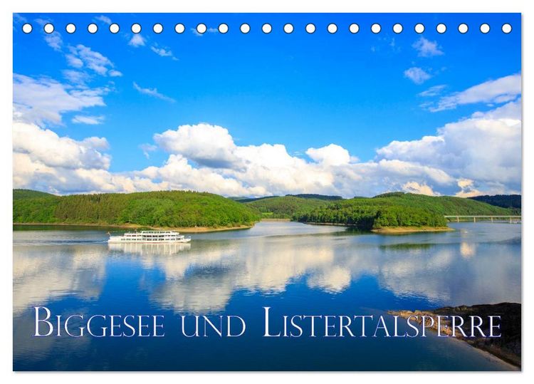 Produktbild: Biggesee und Listertalsperre (Tischkalender 2026 DIN A5 quer), CALVENDO Monatskalender