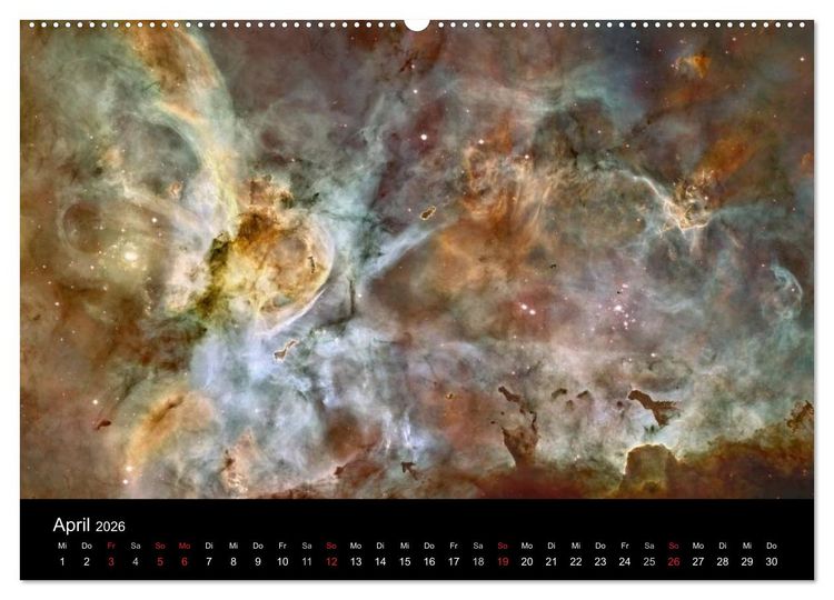 Produktbild: Der Weltraum. Spektakul&auml;re Gasnebel und Galaxien (hochwertiger Premium Wandkalender 2026 DIN A2 quer), Kunstdruck in Hochglanz