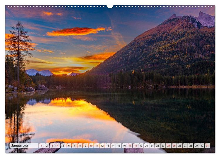 Produktbild: Bayerische Seenlandschaften - Natur im Einklang mit Freizeit und Kultur (Wandkalender 2026 DIN A2 quer), CALVENDO Monatskalender