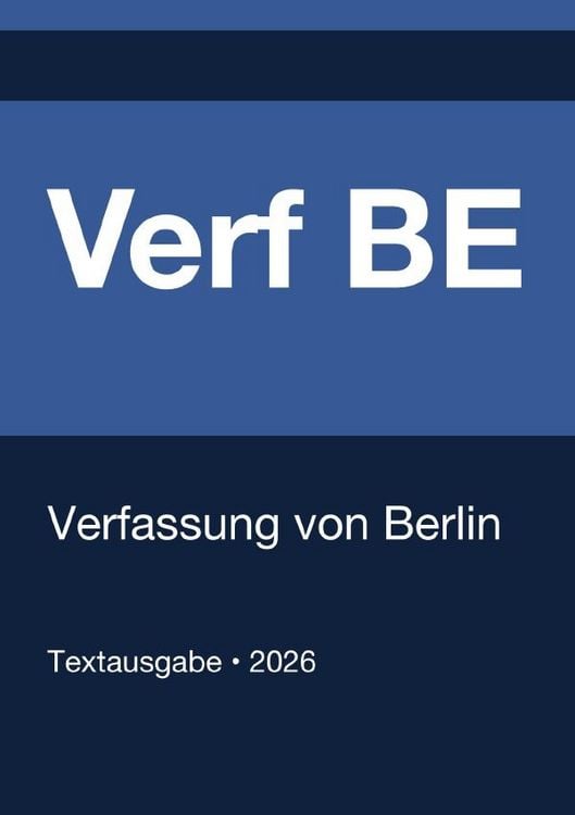 Produktbild: Verf BE - Verfassung von Berlin 2026