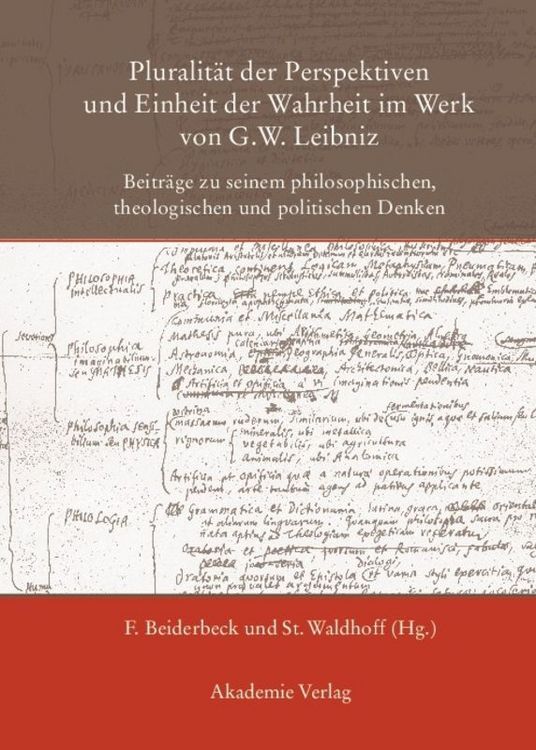 Produktbild: Pluralit&auml;t der Perspektiven und Einheit der Wahrheit im Werk von G. W. Leibniz