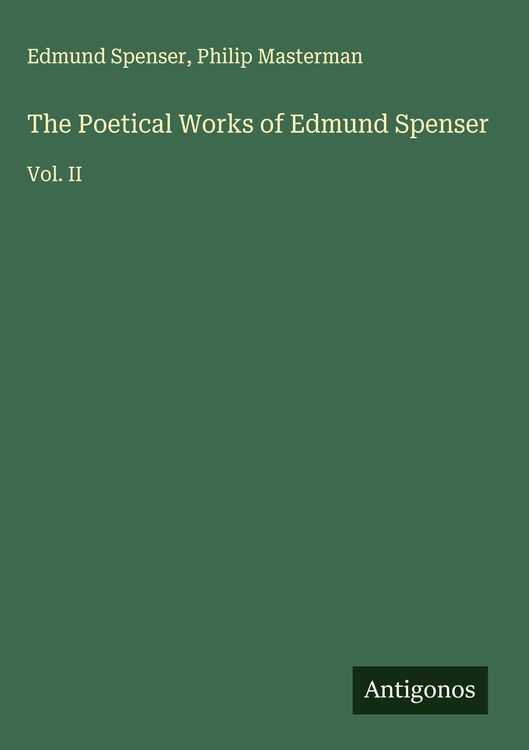 Produktbild: The Poetical Works of Edmund Spenser
