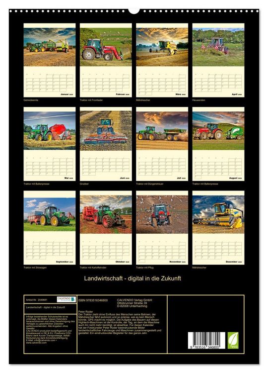 Produktbild: Landwirtschaft - digital in die Zukunft (hochwertiger Premium Wandkalender 2026 DIN A2 hoch), Kunstdruck in Hochglanz